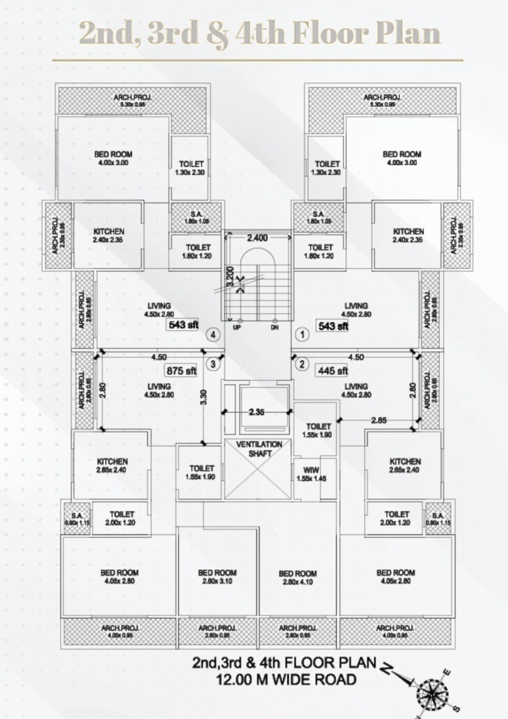 2nd, 3rd, 4th Floor Plan