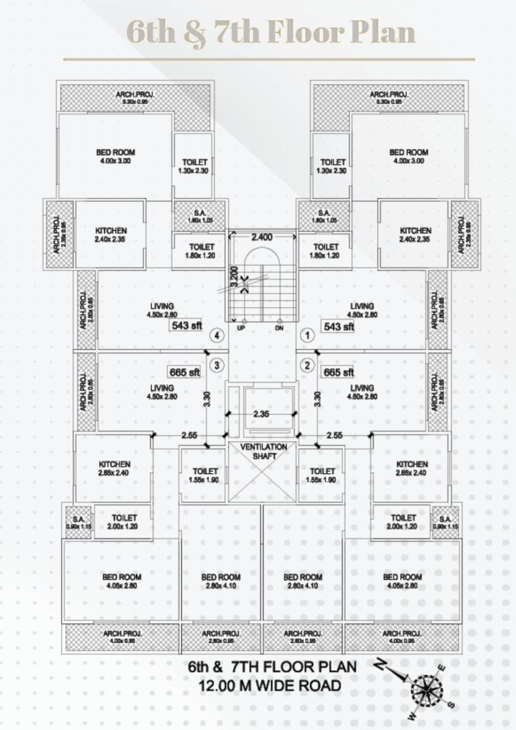 6th, 7th Floor Plan